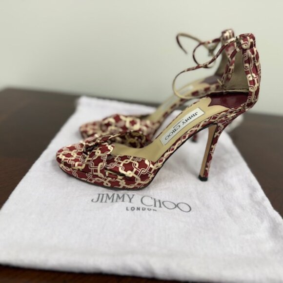 Jimmy Choo Burgundy Heels - Picture 1 of 3